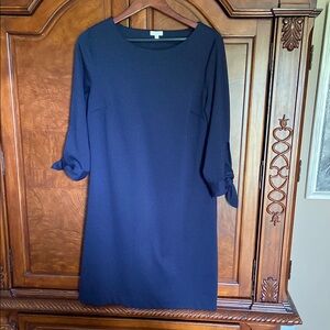 Talbots Classic Blue Sheath Dress 
Size Medium